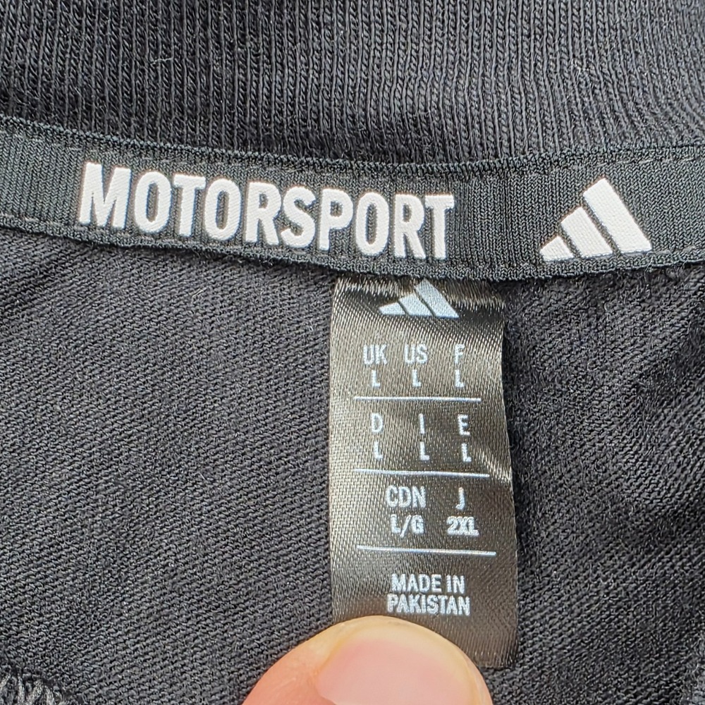 Adidas Mercedes AMG Petronas F1 Team T-Shirt Mens Large Black Teal Stripe Racing - Picture 3 of 7